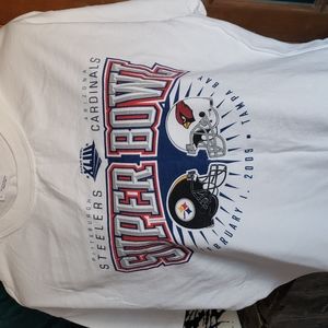NWOT Mens large Superbowl XLIII, Steelers vs Cardinals. Never worn.